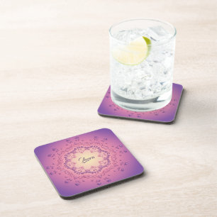 Ethnic floral mandala. Floral Crown Coaster