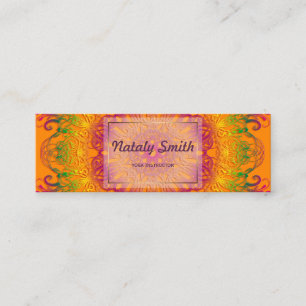 Ethnic floral mandala. mini business card