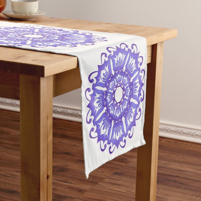 Ethnic floral mandala. short table runner (In Situ)