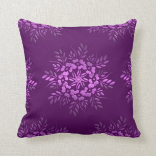 Ethnic floral mandala. throw pillow