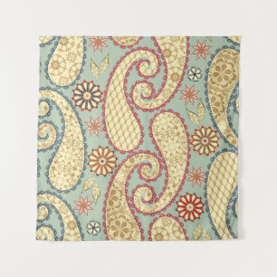 Ethnic floral, paisley vintage style. tapestry