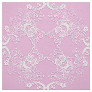 Ethnic floral pink  mandala. fabric