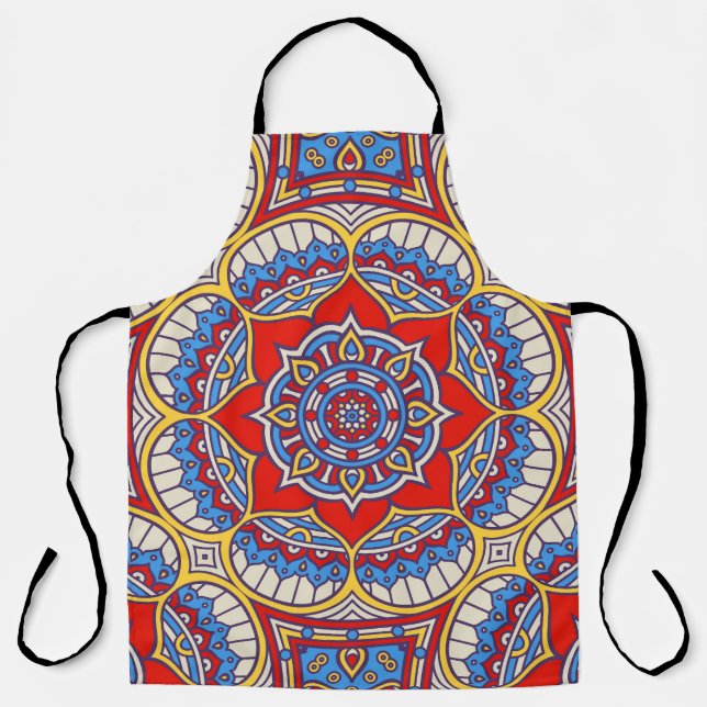Ethnic floral, seamless bohemian pattern. apron (Front)
