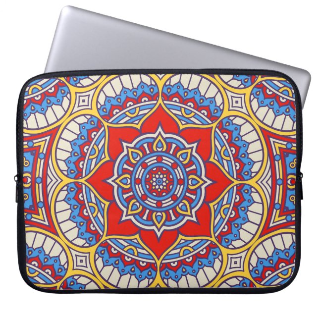Ethnic floral, seamless bohemian pattern. laptop sleeve (Front)