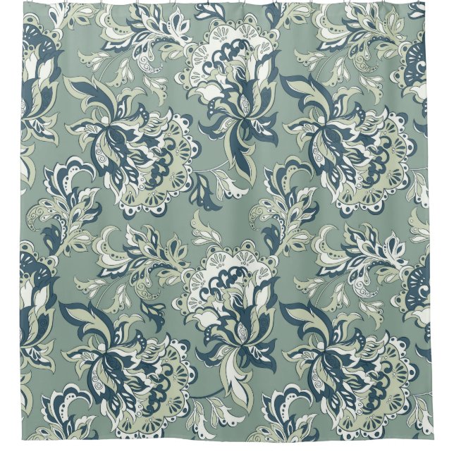 ethnic floral seamless pattern. folkloric batik or (Front)