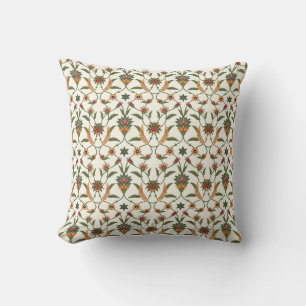 Ethnic Floral: Stylish Seamless Ornament. Throw Pillow