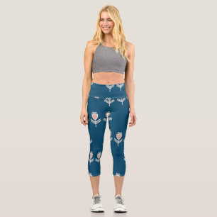 Ethnic Floral: Vintage Decorative Ornament Capri Leggings