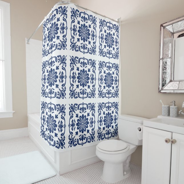Ethnic folk ceramic tile in talavera style (In Situ)