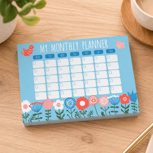 Ethnic Folk Monthly Planner 4x3 Post-it Notes (Creator Uploaded)