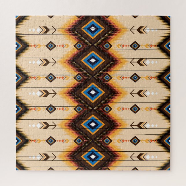 Ethnic geometric: abstract pattern design. jigsaw puzzle (Vertical)