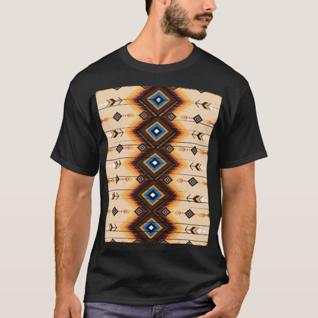 Ethnic geometric: abstract pattern design. T-Shirt (Front)