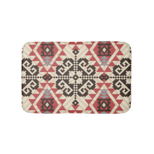 Ethnic Geometric: Abstract Seamless Bath Mat