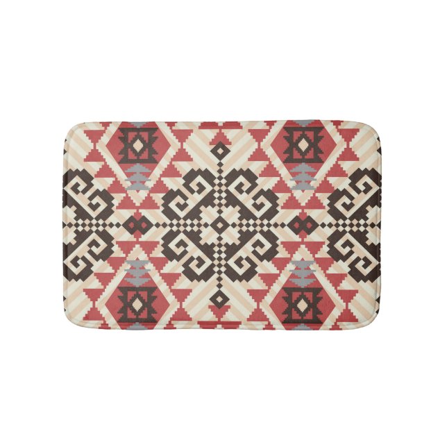 Ethnic Geometric: Abstract Seamless Bath Mat (Front)