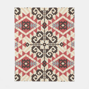 Ethnic Geometric: Abstract Seamless Fleece Blanket