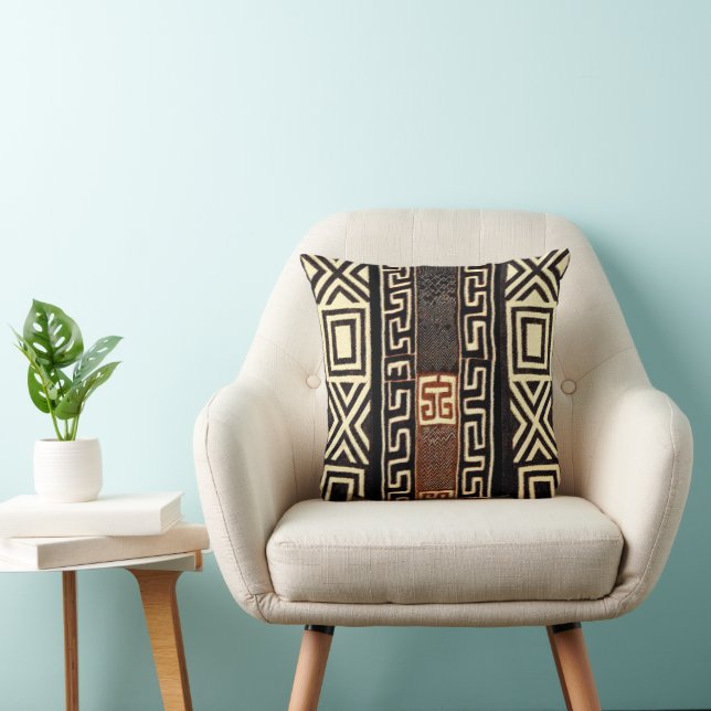 Ethnic Geometric • Afrocentric Heritage Design  Throw Pillow (Chair)
