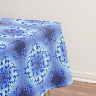 Ethnic geometric  blue pattern Design Tablecloth
