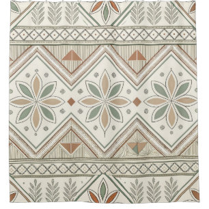 Ethnic Geometric Floral Tribal Seamless Pattern