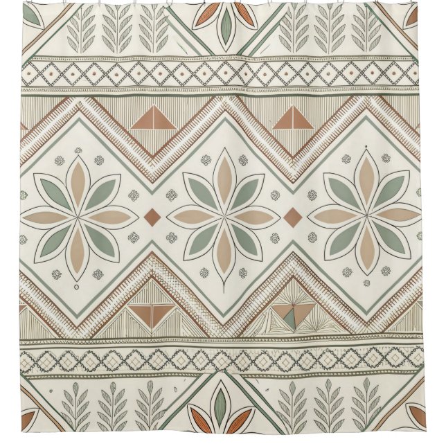 Ethnic Geometric Floral Tribal Seamless Pattern (Front)
