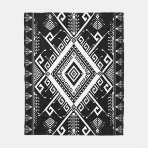 Ethnic geometric Indian border, abstract. Fleece Blanket