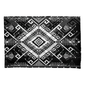 Ethnic geometric Indian border, abstract. Pillowcase