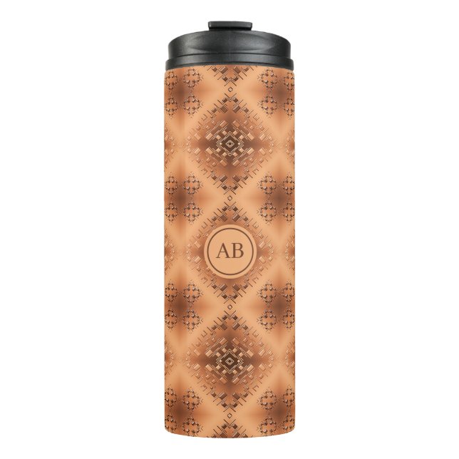Ethnic geometric pattern. thermal tumbler (Front)
