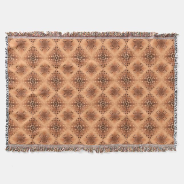 Ethnic geometric pattern. throw blanket (Front)