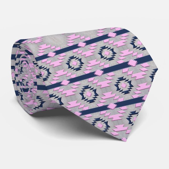 Ethnic geometric pattern. tie (Rolled)