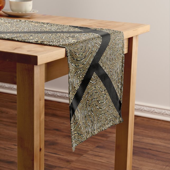 Ethnic Geometric Short Table Runner (In Situ)