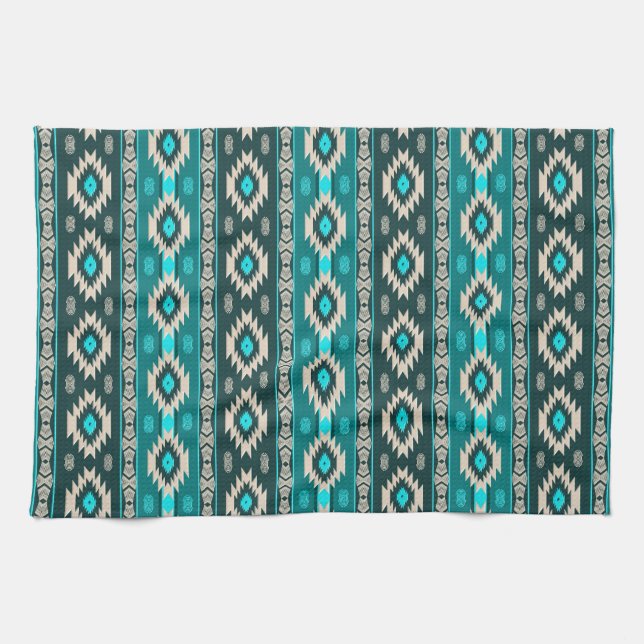 Ethnic geometric southwest pattern kitchen towel (Horizontal)