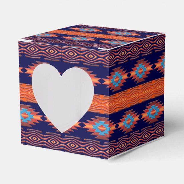 Ethnic Geometric Southwestern Favor Box (Front Side)