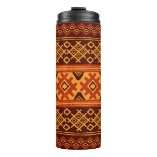 Ethnic geometric, traditional folk pattern. thermal tumbler