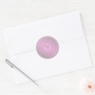 Ethnic Gradient Mandala Classic Round Sticker