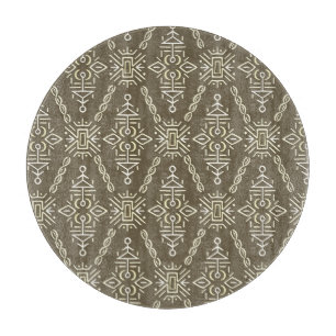 Ethnic Hand Drawn Boho Tile Cutting Board