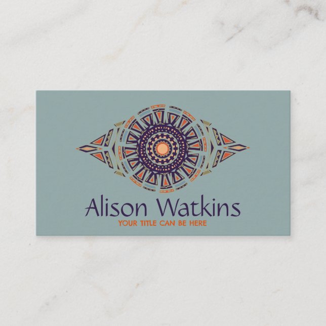 Ethnic Hand-Drawn Ornament  Business Card (Front)