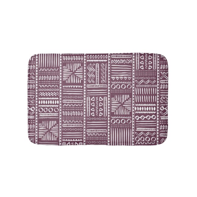 Ethnic hand drawn pattern: vintage style bath mat (Front)