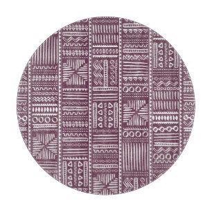 Ethnic hand drawn pattern: vintage style cutting board