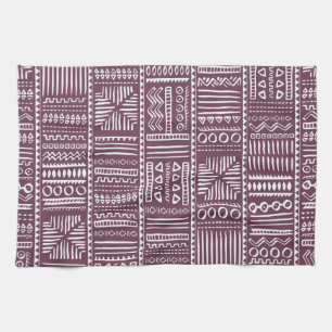 Ethnic hand drawn pattern: vintage style kitchen towel