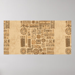 Ethnic handmade ornament poster