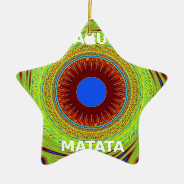 Ethnic Have a Nice Day and a Better Night Ceramic Ornament (Front)