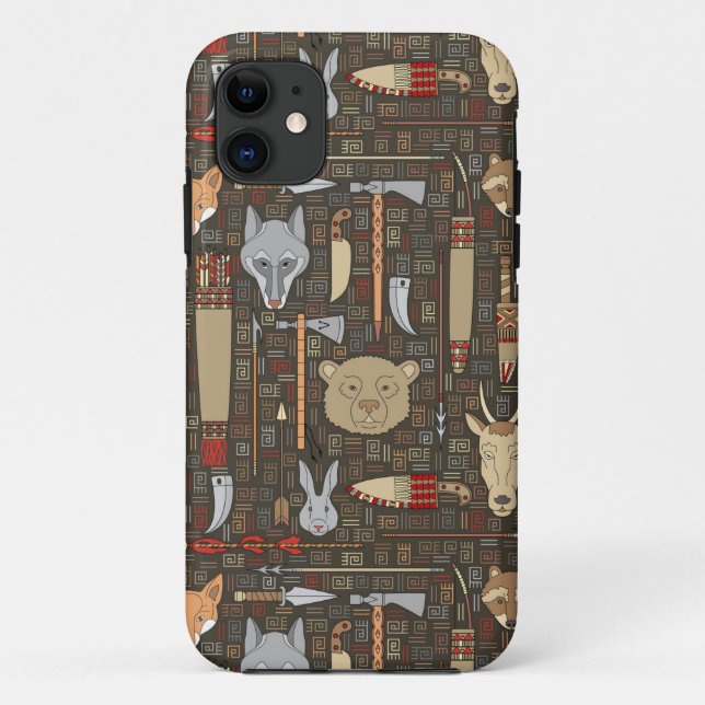 Ethnic Hunting Pattern Case-Mate iPhone Case (Back)