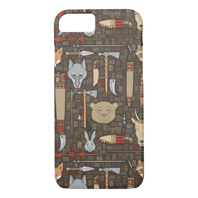 Ethnic Hunting Pattern Case-Mate iPhone Case (Back)