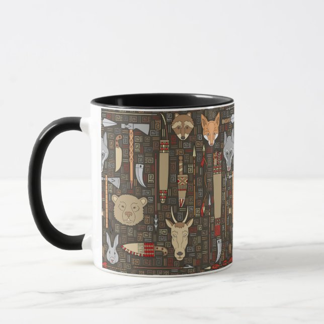 Ethnic Hunting Pattern Mug (Left)