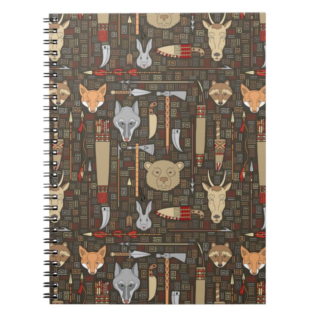 Ethnic Hunting Pattern Notebook (Front)