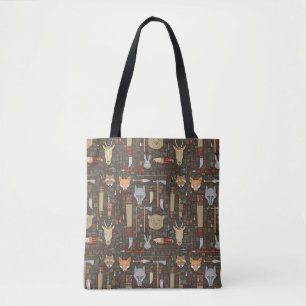 Ethnic Hunting Pattern Tote Bag