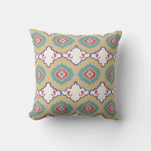 Ethnic ikat chevron pattern background Traditional Throw Pillow