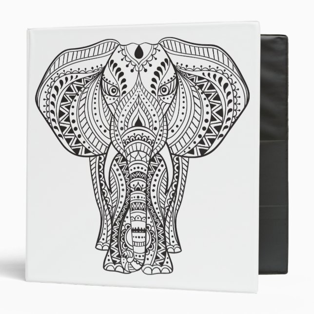 Ethnic Indian Elephant Binder (Front/Inside)