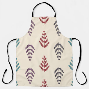 Ethnic leaf background art. Seamless pattern in tr Apron