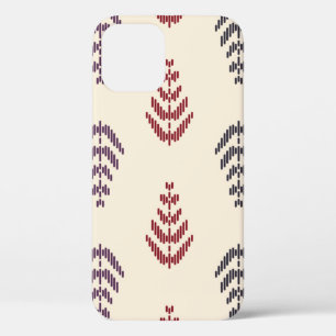 Ethnic leaf background art. Seamless pattern in tr iPhone 12 Case