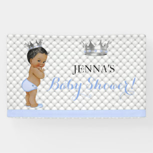 Ethnic Little Prince Vintage Baby Boy Crown Banner