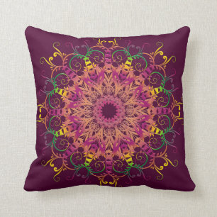 Ethnic mandala. throw pillow